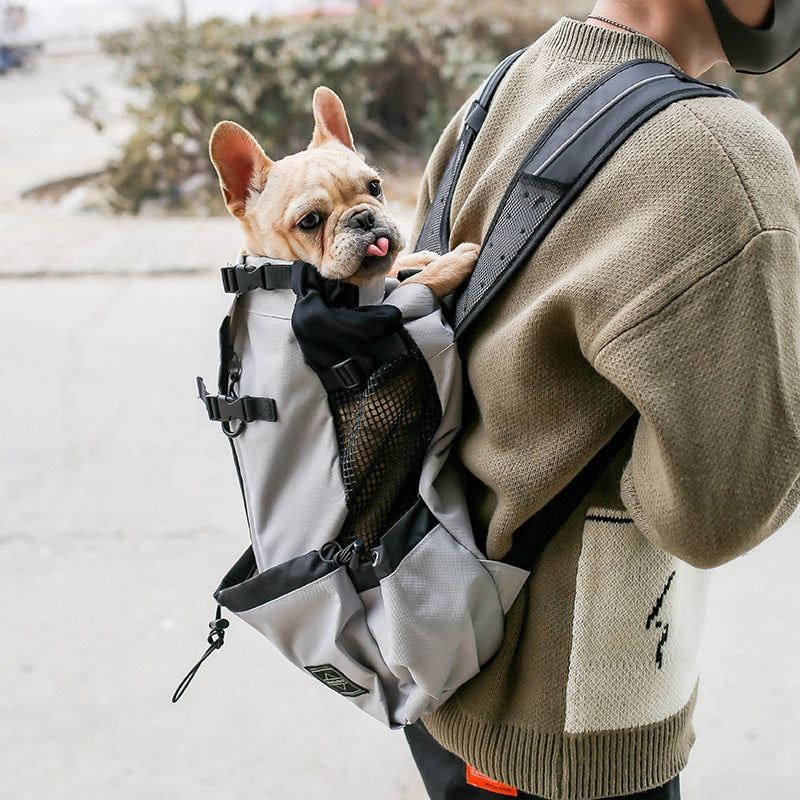 Portable Double Shoulder Pet Dog Carrier Backpack – Outdoor Travel Bag for Small to Medium Dogs