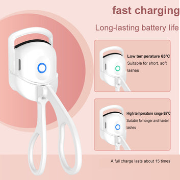 Rechargeable Heated Eyelash Curler – Long-Lasting Curls | Portable & Electric Lash Comb